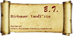 Birbauer Tanázia névjegykártya